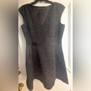 Zara black Textured Mini Dress